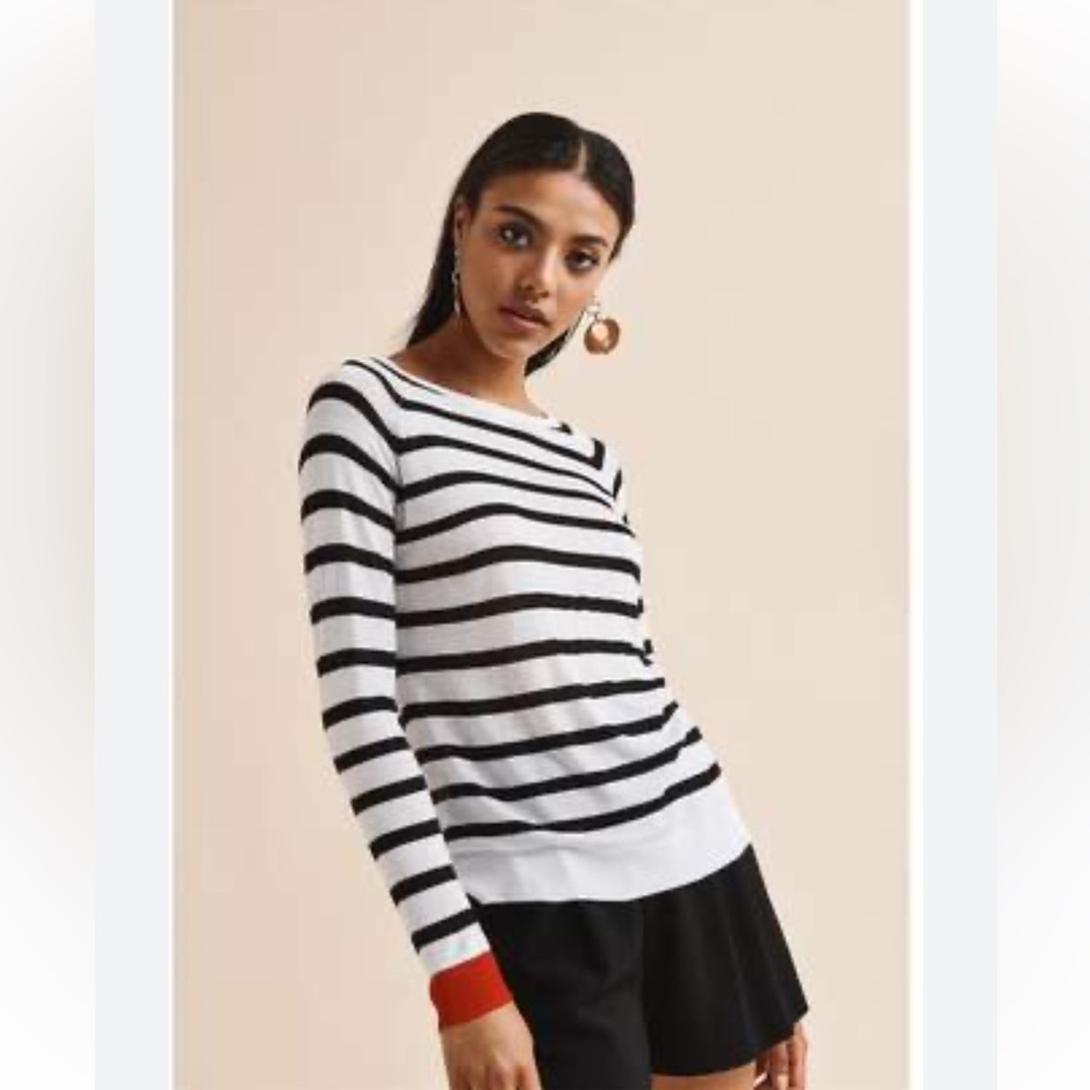 Lightweight striped cardigan sweater